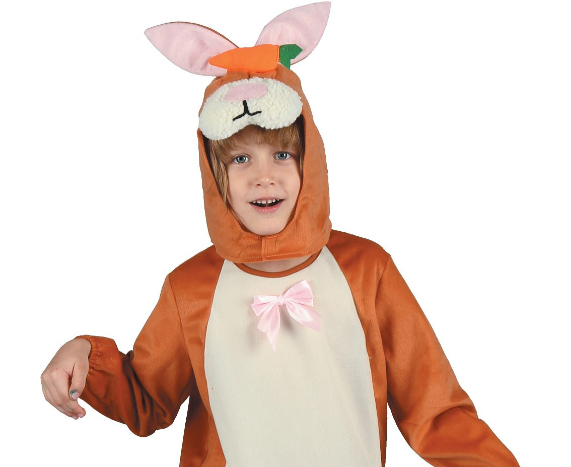 Role play-set for kids Brown Bunny (jumpsuit, hood), size 110/120 cm